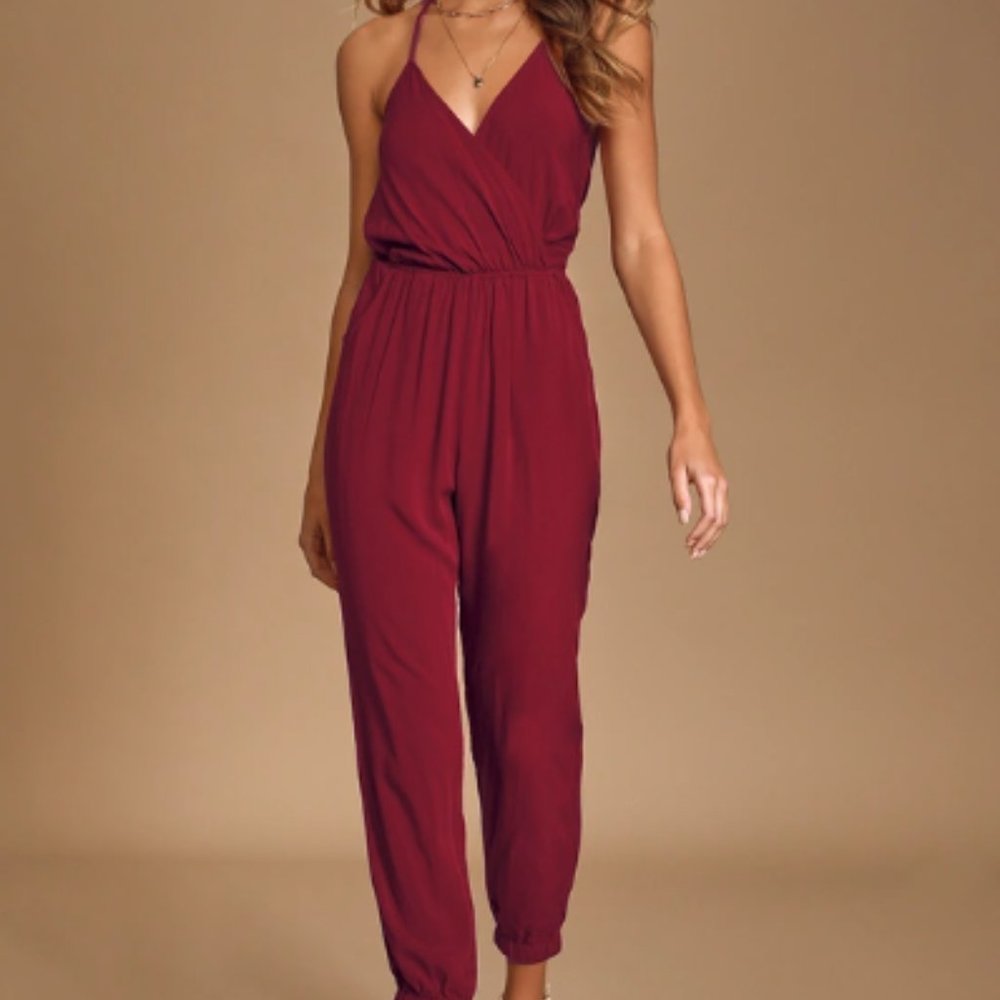 Lulus Red Jumpsuit NWT